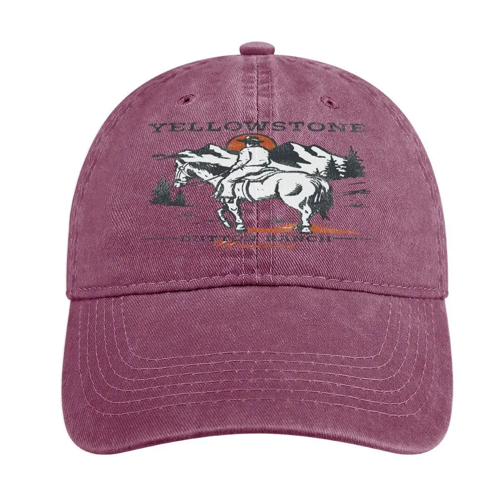 Yellowstone Dutton Ranch pola cetak Unisex topi Trucker hadiah ulang tahun ayah topi jala topi olahraga luar ruangan Dropshipping