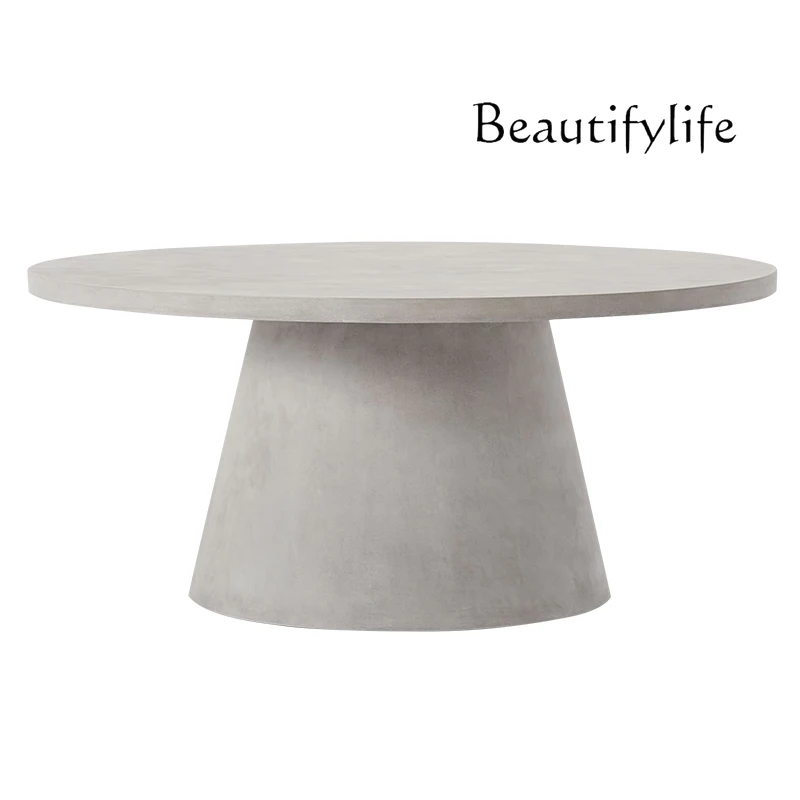 

Cream style coffee table small round table round minimalist medieval style simple outdoor garden table and chairs