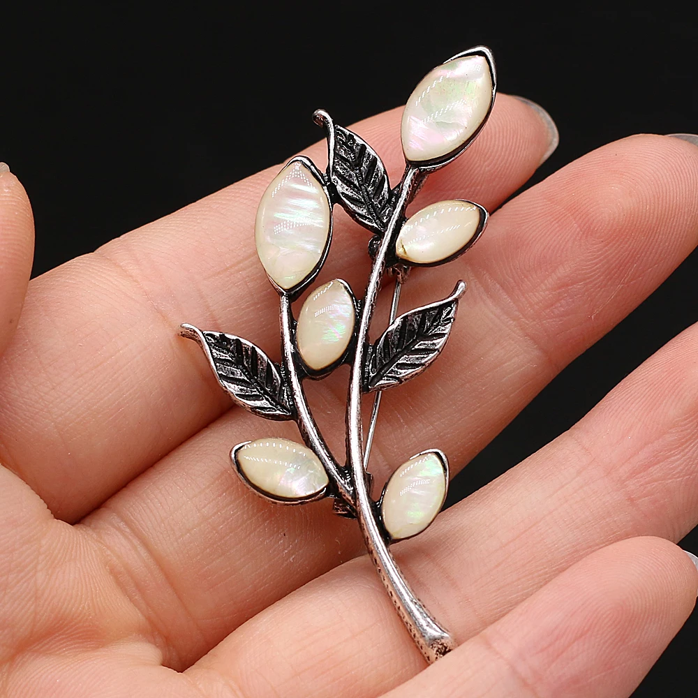5PCS Wholesale Natural Freshwater White Shells Abalone Shell Leaf Shaped Bracelets Exquisite Jewelry Dress Accessories