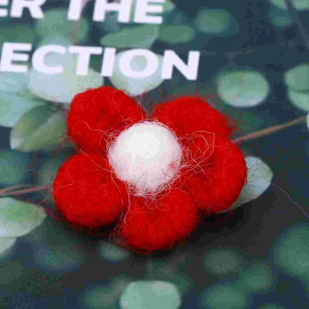 

Kits Craft Decorations Toys DIY Wool Felt Five-petal Flower Crafts Accessory Balls Decorate