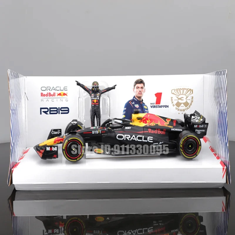 Bburago 1:24 2023 F1 Red Bull Racing RB19 + Winning Doll 1 # verpunpen 11 # Perez Paint Formula One Alloy Super Toy Car Model