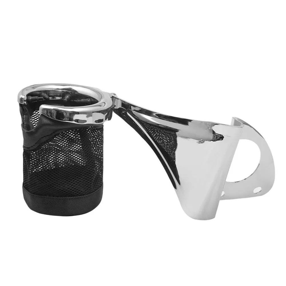 Motorcycle Drink Cup Holder with Mesh Basket For Harley Touring FLH Road King 2014-2019
