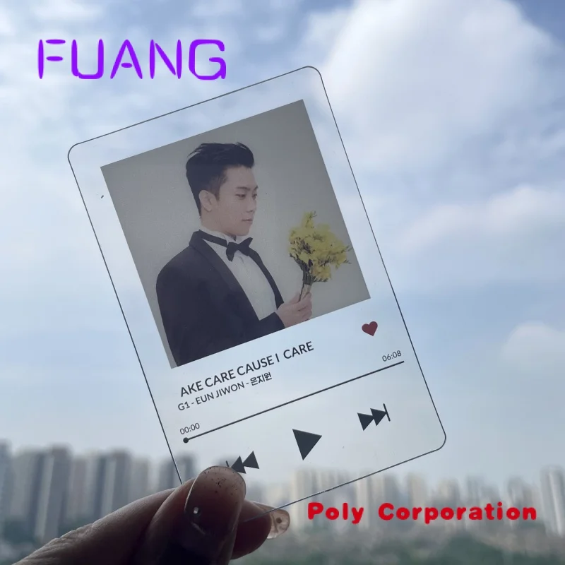 Full Color Printing Custom Clear PVC Plastic Transparent Photo Business Cards