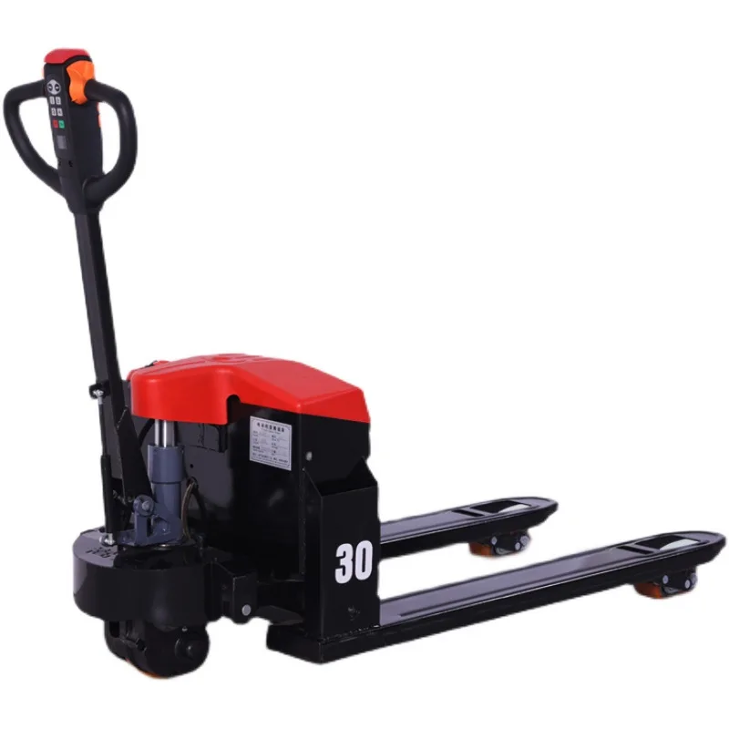 

Small truck widened and lengthened automatic cart to pull goods