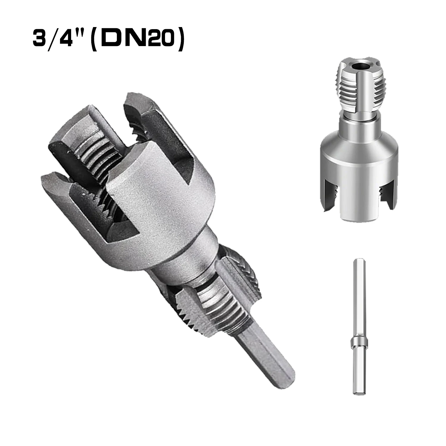 

3/4"(DN20) Pipe Sizes Rethreading Tool,Integrated Internal & External Pipe Threading Tool,2025 New Pipe Thread Cutting Tool