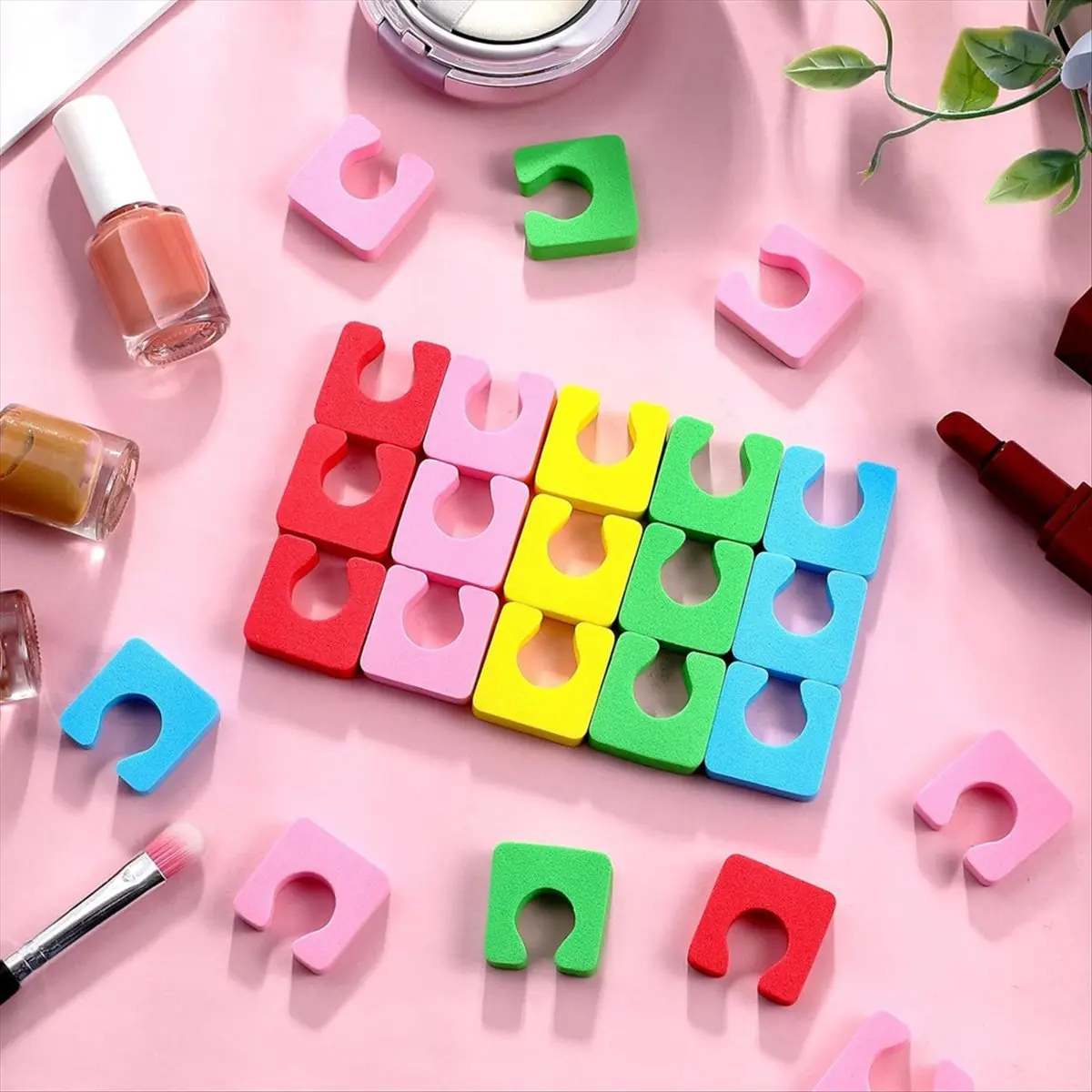 [N84R] 500 Pcs Individual Pedicure Toe Separators Soft Foam Toe Spacers Comfortable Finger Toe Dividers Pedicure