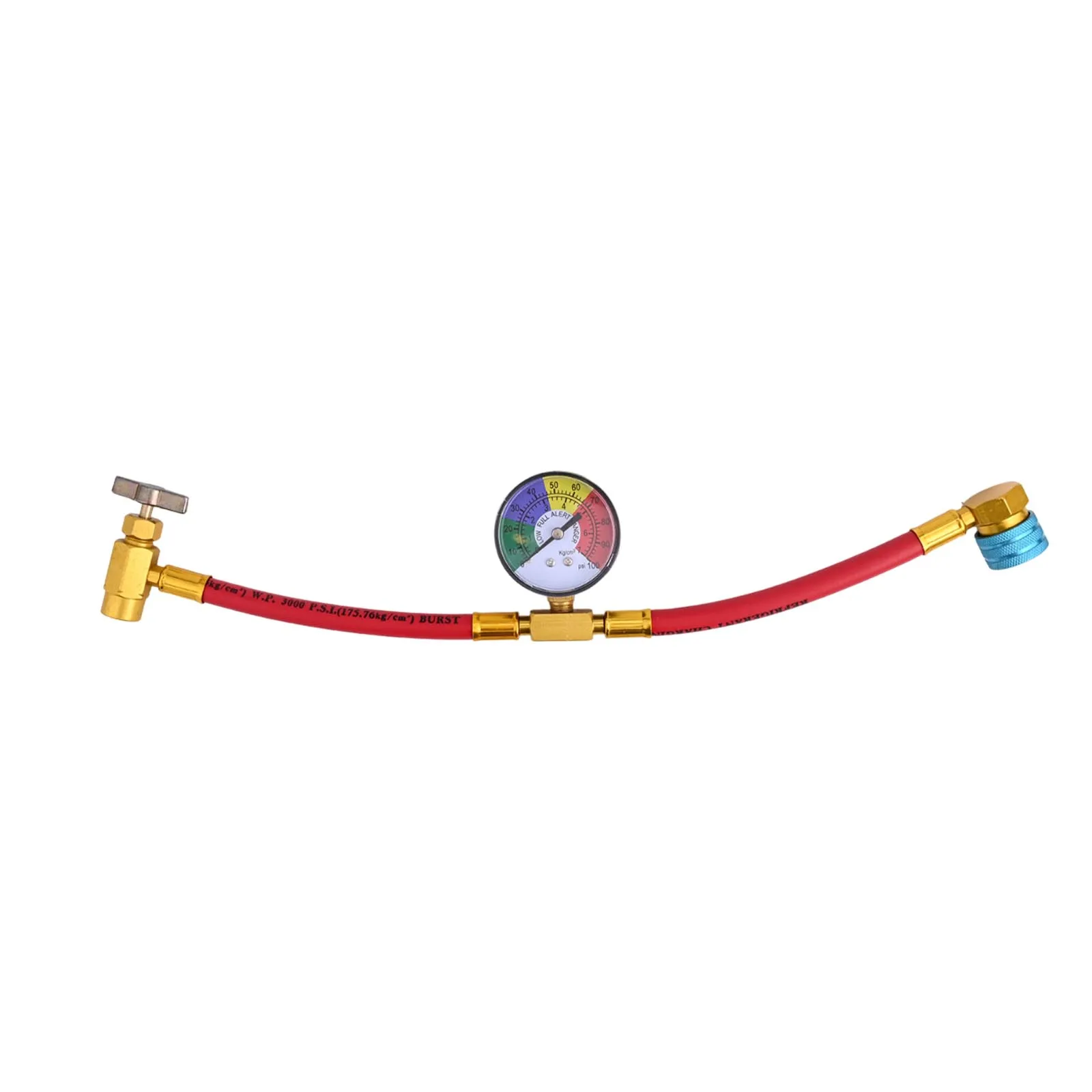 1515 Cm Pipe Length Car Recharge Charging Pipe Automotive AC Recharge Brass And Rubber Material Efficient And Accurate Charging