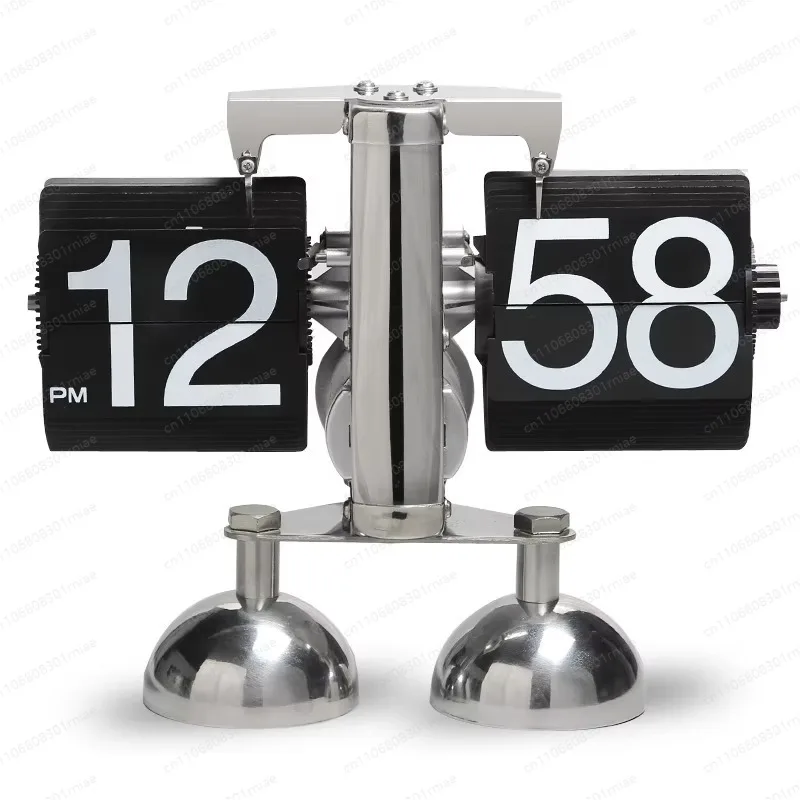 Large Digital Wall Clock Mid-Century Modern Gold Gear Roman Digital Vintage Black Metal Clock Restaurant Fireplace Decoration