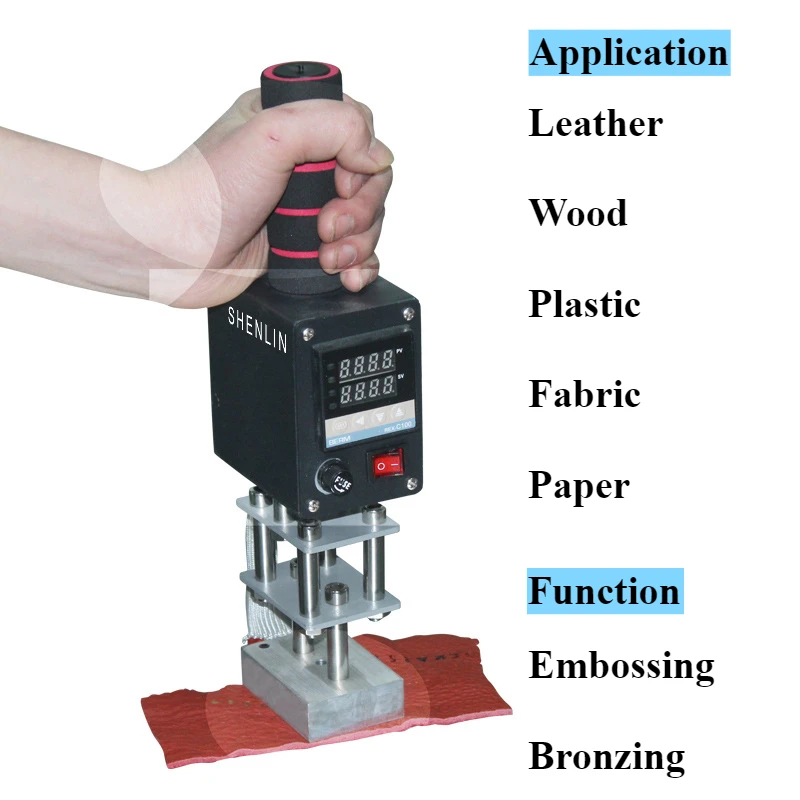휴대용 유형 브랜딩 기계 핫 스탬핑 기계 가죽 나무 상자 마킹 기계 케이크 브랜딩 기계 5*7cm