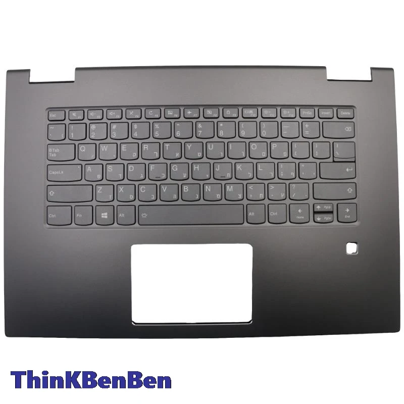 HB Hebrew (IL Israel) Keyboard Iron Gray Upper Case Palmrest Shell Cover For Lenovo Yoga 730 15IKB 15IWL Laptop 5CB0Q96429