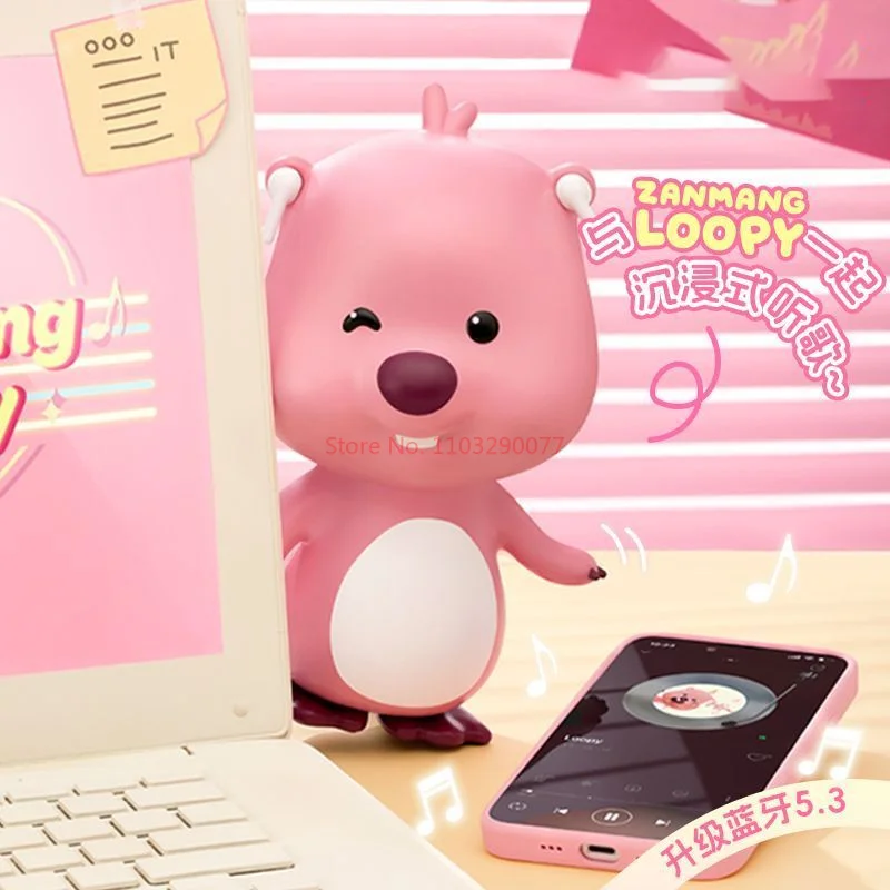 Miniso Kawaii Zanmeng Loopy Bluetooth Speaker Anime Figuur Loopy Draadloze Mini Speaker Kamer Versiering Ornamenten Speelgoed Voor Meisjes Geschenken