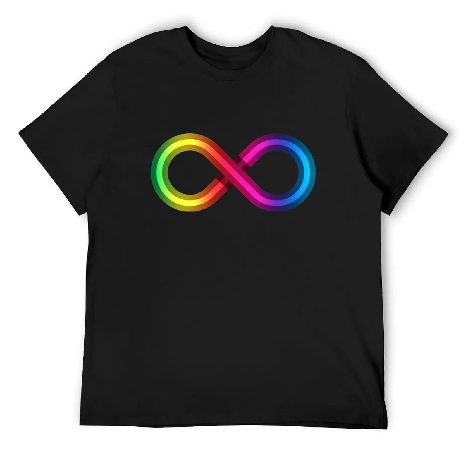 Neurodiversity Rainbow Infinity Knot T-Shirt korean fashion quick drying summer top aesthetic clothes funny t shirts men