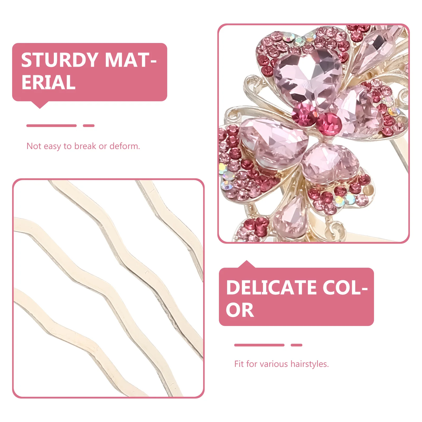 

Rhinestone Bow Hair Clip Metal Side Comb For Women Wedding Bride Hair Accessories Vintage Decorative Hairpin Prom Event