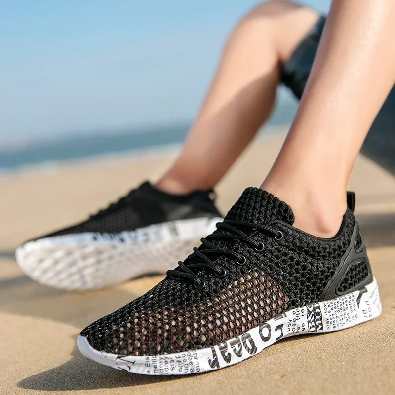 

2024 New Hight Quality Summer Mens Casual Shoes Aqua Origin Air Mesh Sneakers Fashion Foam Sport Footwear Beach Shoes Water