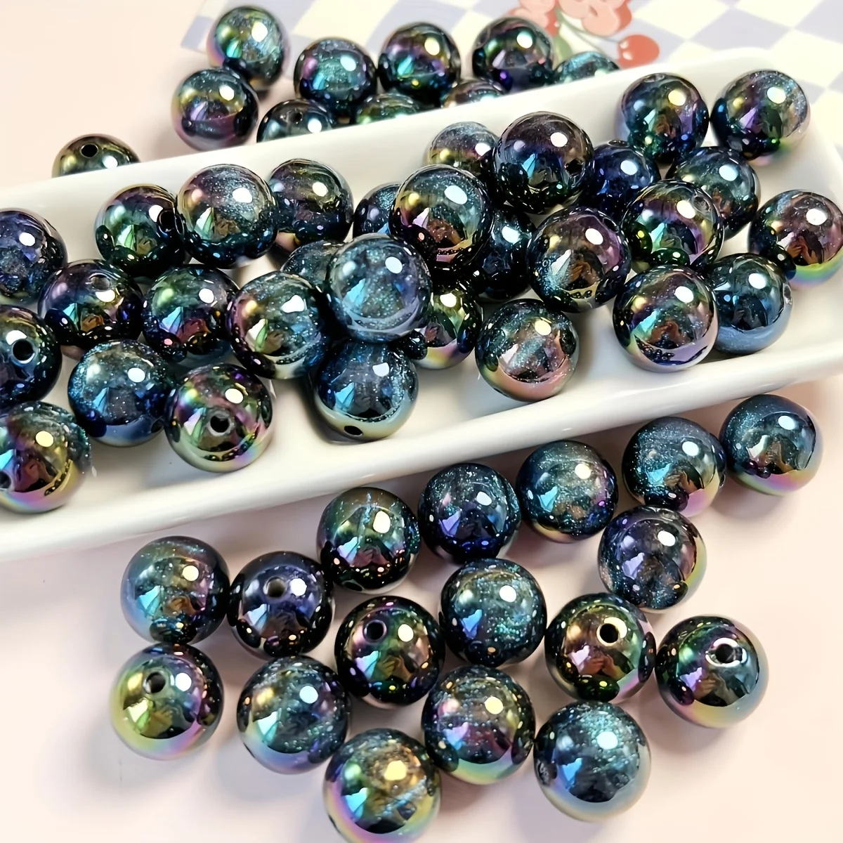 4-8mm/220 colorful night sky beads can be made into creative DlY jewelry bracelets, necklaces, and other craft products