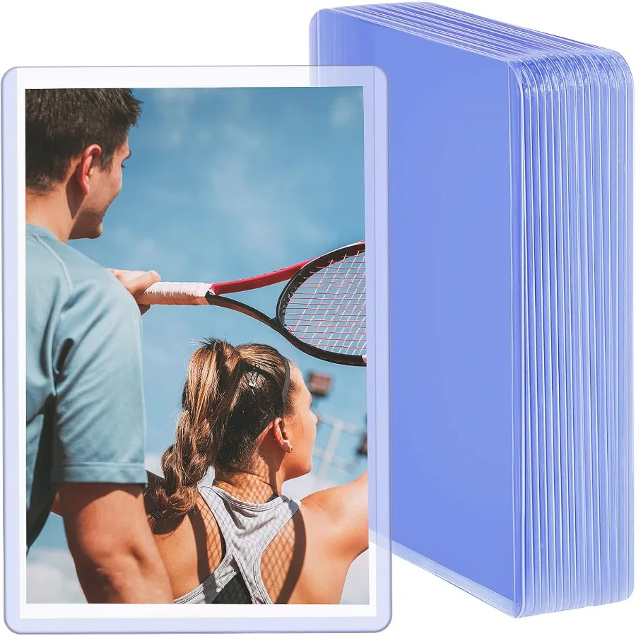 4 x 6 Ihes Portafoto in acrilico Custodia rigida in plastica per carte da baseball Protezione per foglio di maniche in acrilico trasparente per auto sportiva