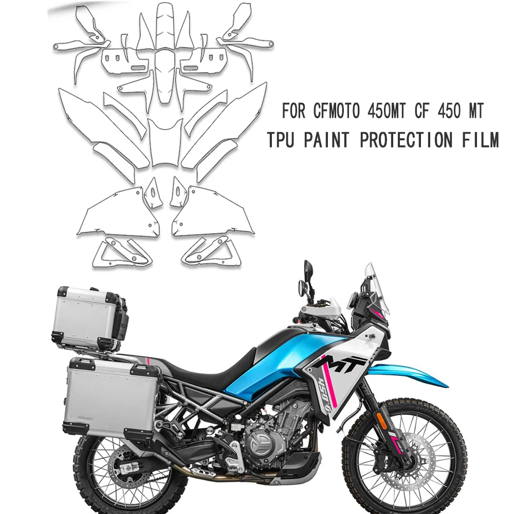 

Ppf для Cfmoto 450Mt Cf 450 Mt защитная пленка из ТПУ для краски, аксессуары для мотоциклов, комплект кузова, поручни и наклейки на топливный бак 2