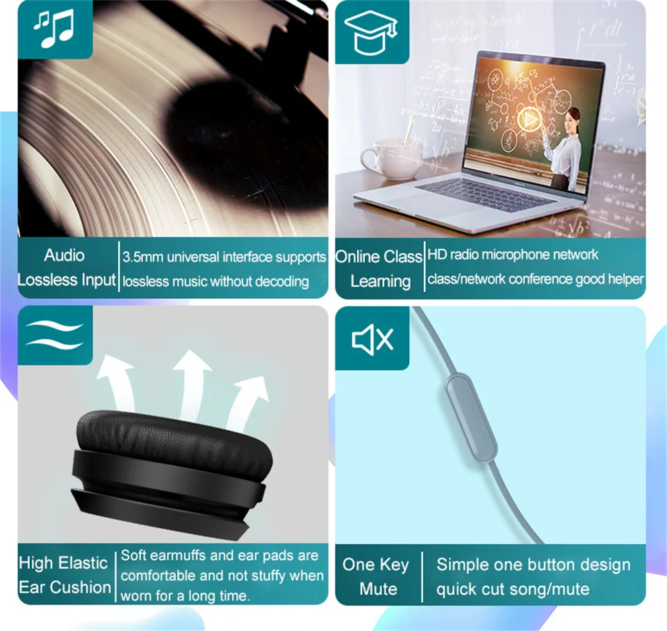 Philips TAH4105 Kabelgebundener 3,5-mm-Gaming-Kopfhörer, HiFi-Stereo, zusammenklappbar, praktische Kopfhörer, Online-Unterricht, Bildung, Lern-Headset – Detail 3