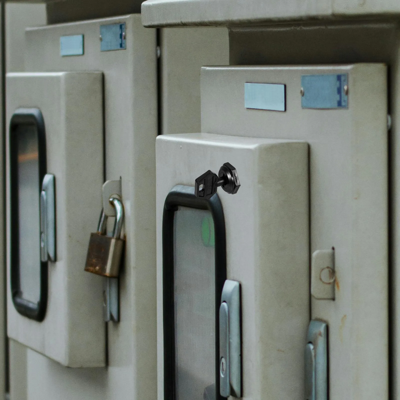 5Sets Power Distribution Cabinet Lock Black Turn Latch for Electrical Switch Panels Industrial Commercial Residential Meter Box