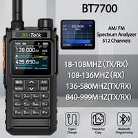 BinTolk BT7700 Walkie Talkie Long Range Portable Full Band Bluetooth Programmer Noise Reduction  Two Way  Radio