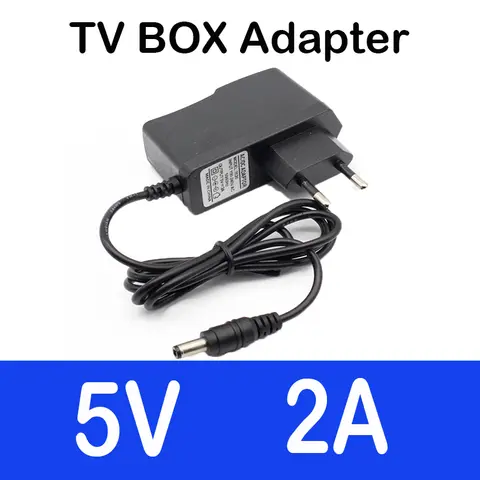 1PCS 5V2A Nuovo AC 100V-240V Convertitore Adattatore DC 5V 2A 2000mA Alimentazione Spina UE DC Per T95 H96 Max X96 Tanix Android TV Box