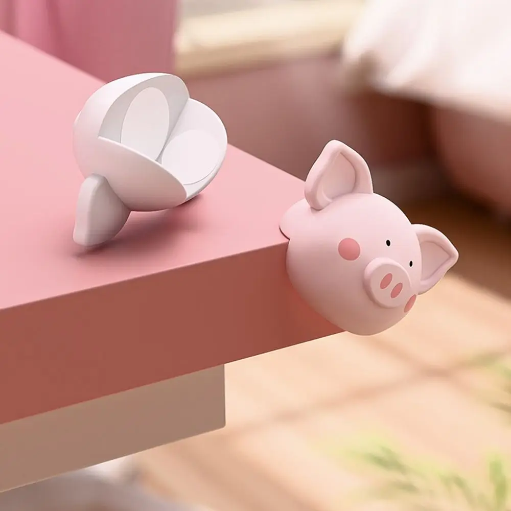 

4PCS Cute Butter Bear Desk Corner Protector PVC Soft Safety Protection Corner Baby Safe Table Paste Sets Table Edge Protector