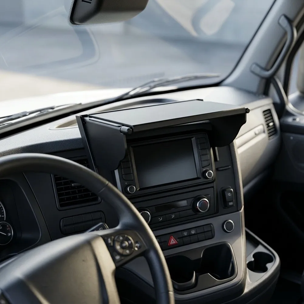 For Trucks And SUVs Truck Display Shield Car Screen Sun Visor For Daytime Driving Black ABS Material Construction