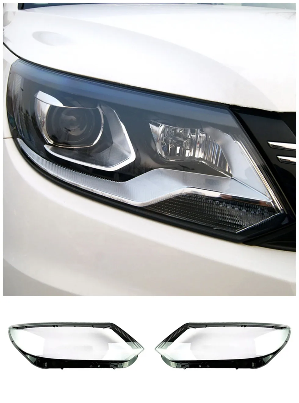 

Front headlight transparent shell is suitable for Volkswagen Tiguan 2013-2017 Tiguan headlight transparent lampshade panel