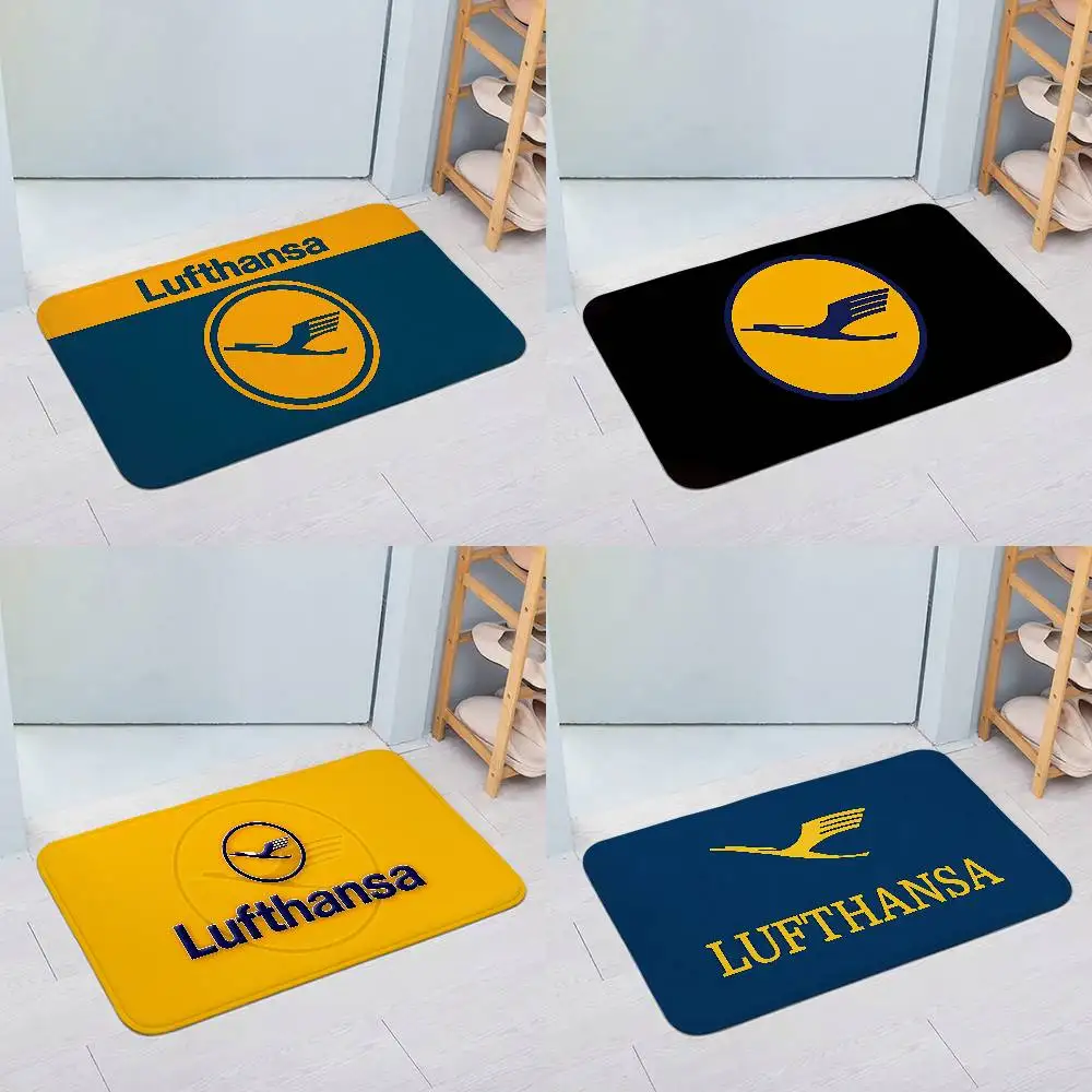 Lufthansas-Airline Floor Mats Home Laundry Rug Carpet For Living Room Decor Lounge Area Anti-slip Foot Mat Entrance Doormat