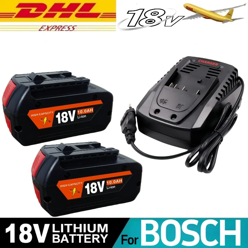 

10.0Ah Battery and charger For Bosch 18V Battery BAT609 BAT610G BAT618 BAT620 BAT622 BAT620 Professional GBA GSB GSR Battery