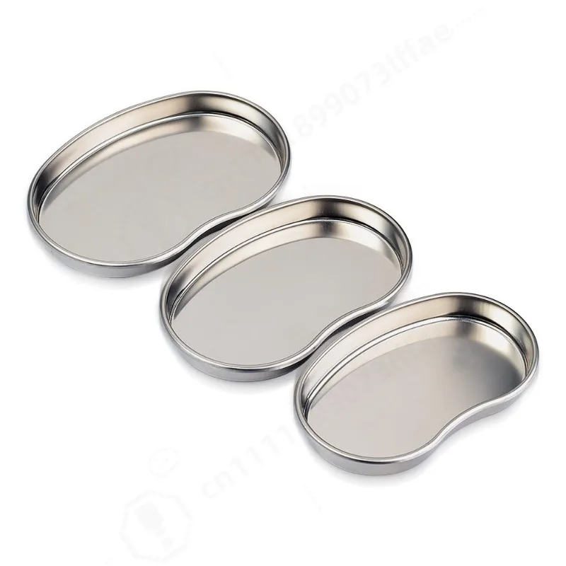 Stainless Steel Curved Surgical Tray, Anti‑Iodine Medical Instrument Tray