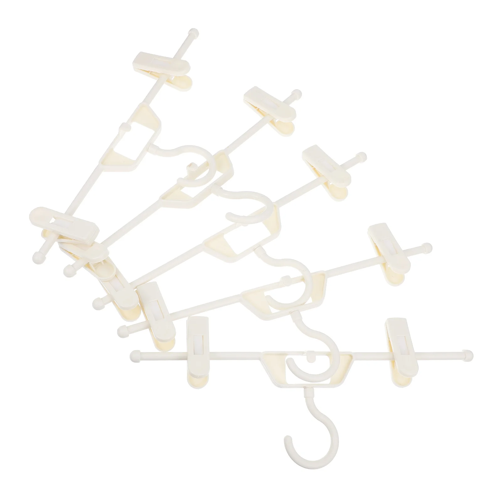 

5pcs Telescopic Pants Hanger Anti skid Clamp Bust Skirt Child Adjustable Drying Rack Portable Plastic Clothes