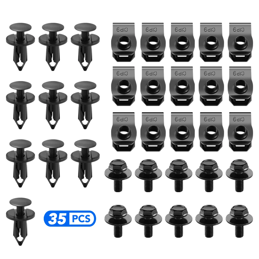 35PCS Engine Under Cover Bolts Fastener Rivet Clips for OPEL Movano Astra J Tourer Astra F G H Zafira Tourer C