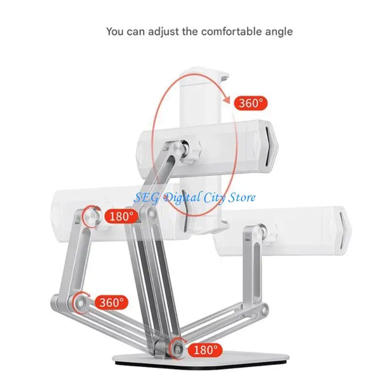 U75B Heavy Duty Aluminum Tablets Mount With Swivels Ball Head For Easy Positioning