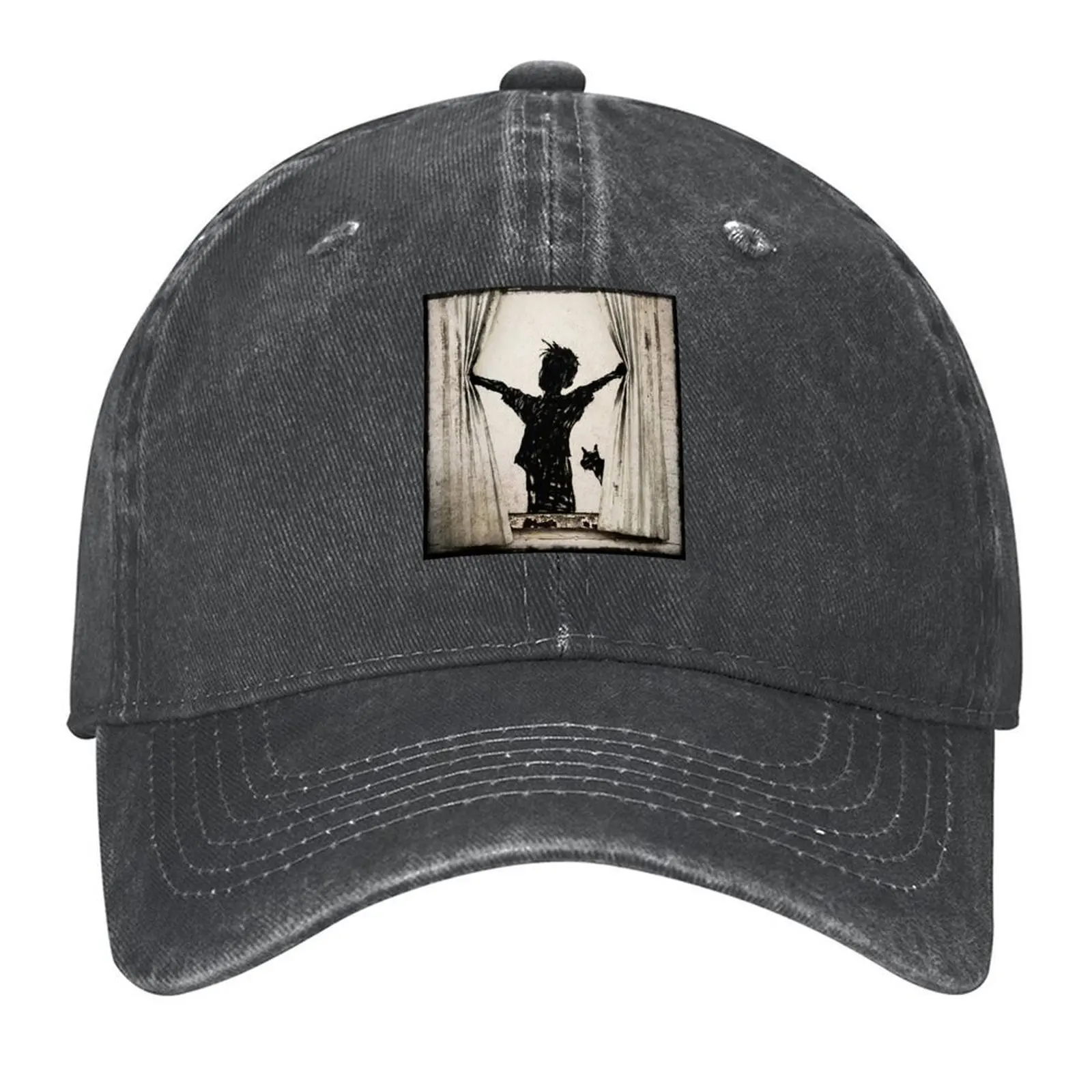 

Banksy Boy and his Cat in window Baseball Cap fishing hat summer hat Anime Hat Anime Girl Men's
