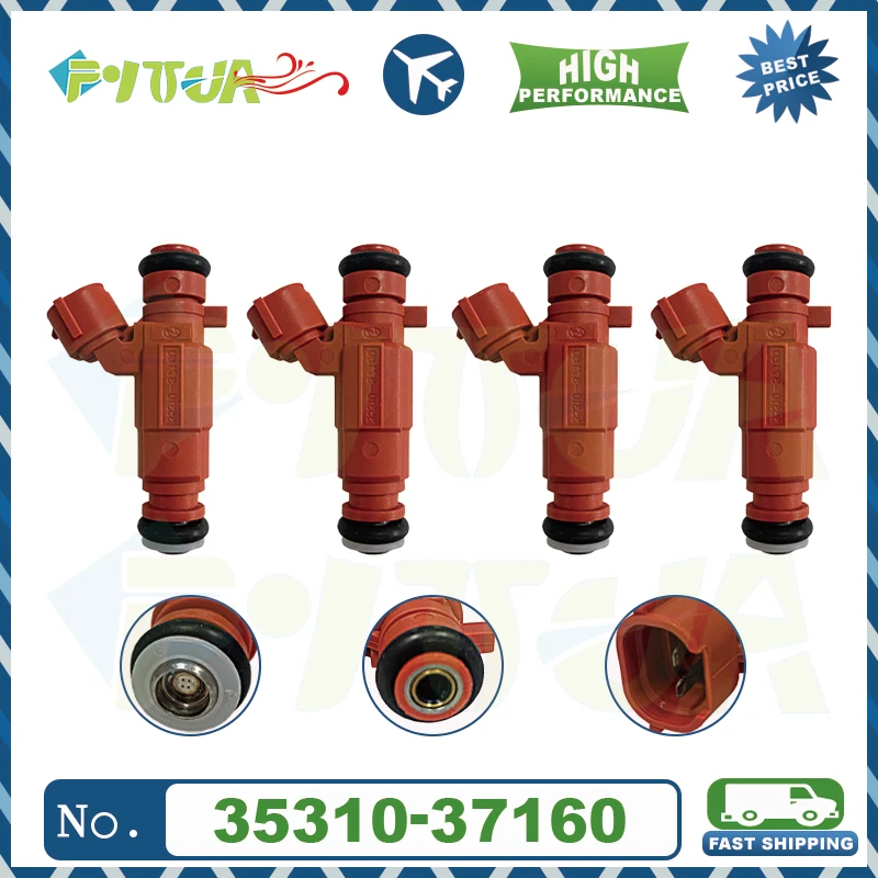 

4pcs Fuel injector 35310-37160 9260930022 3531037160 For Hyundai 2005-2013 Accent Elantra KIA 1.6L