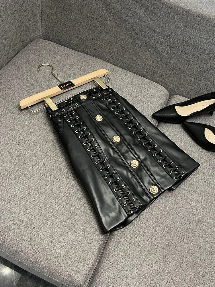 

Тяжелая веревка с поясом, круглая юбка Ne Leather Jaet Sle f A2 для женщин, верхняя одежда Ele Faion