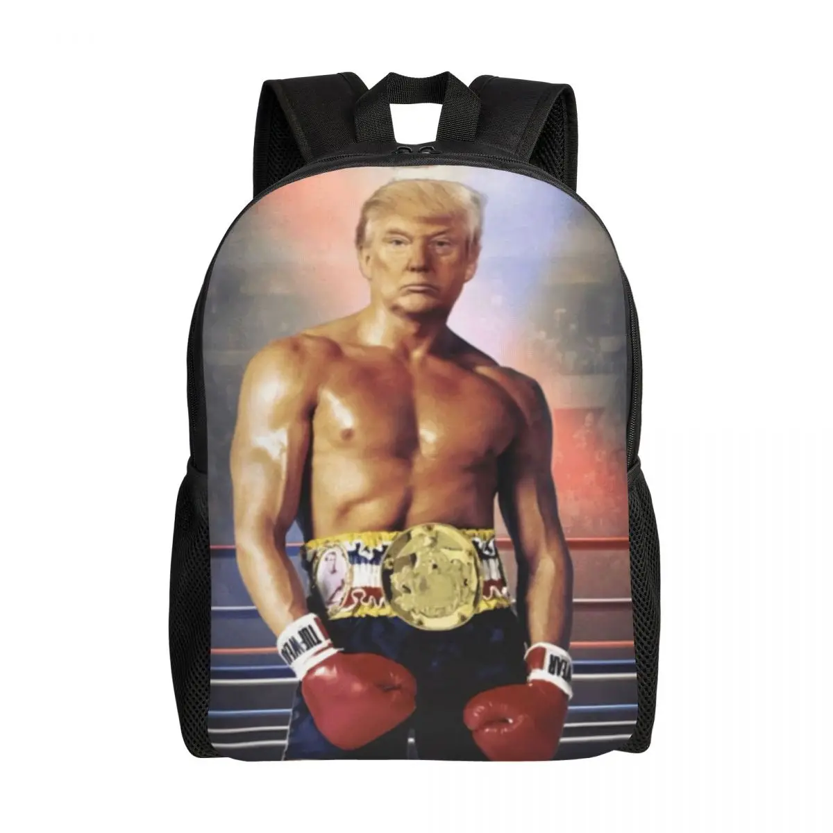 Custom Boxer Trump Laptop Backpack Men Women Fashion Bookbag for School College Student US President Bag