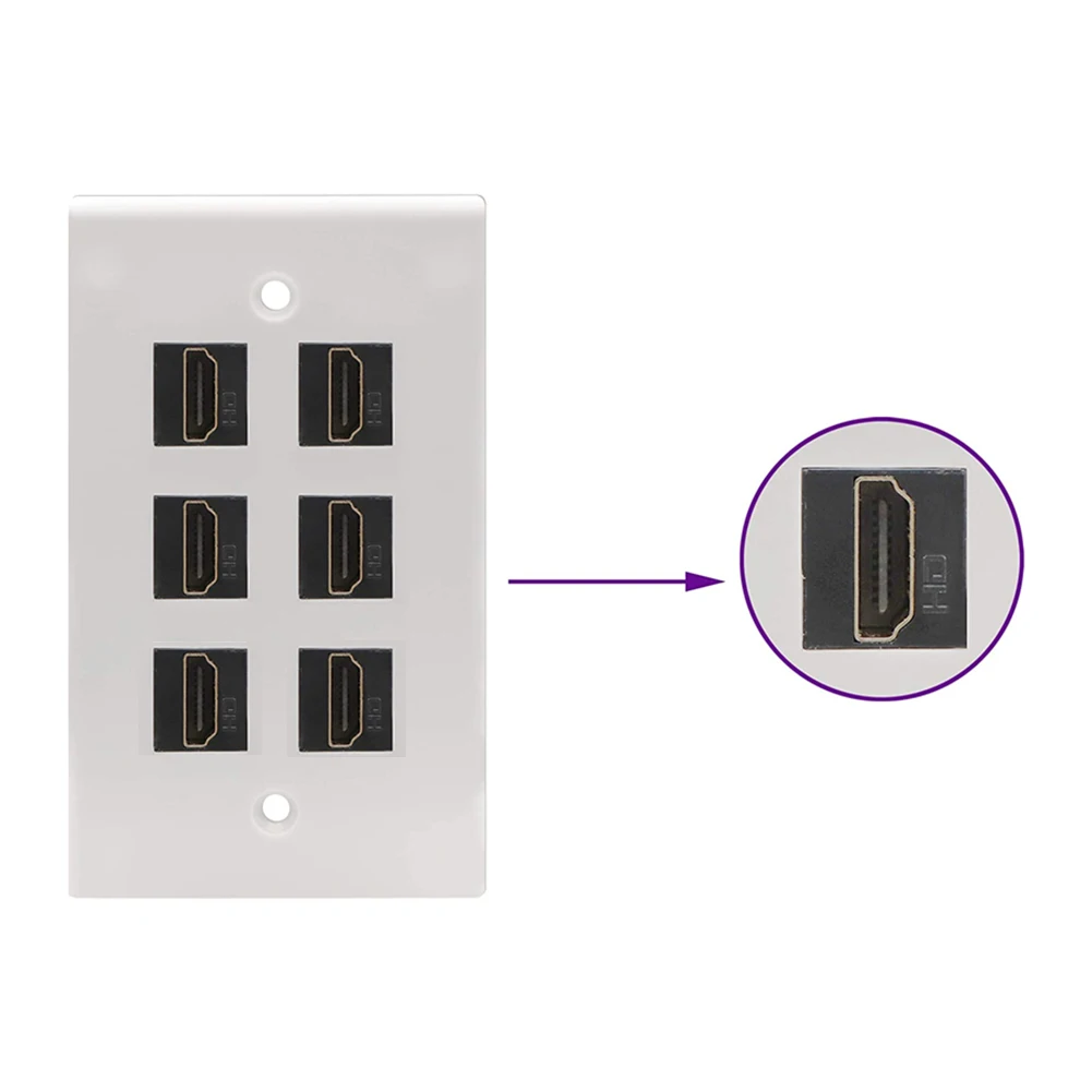 كيستون جاك إدراج دعم 4k أنثى إلى أنثى مقرنة محول HDMI-متوافق سهلة الاستخدام للوحة منفذ لوحة الحائط