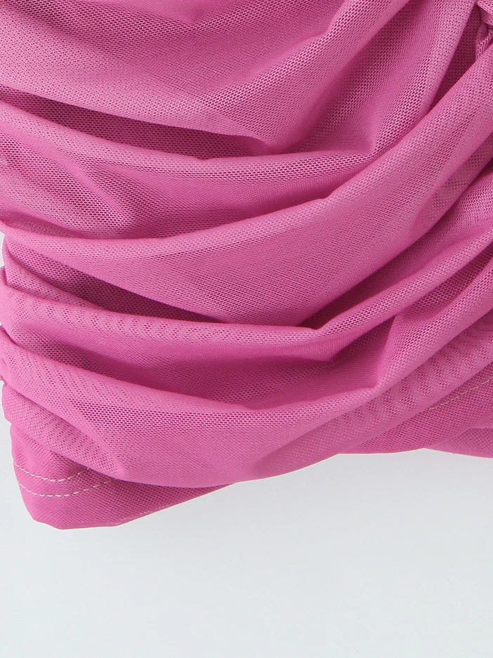 aduated Pink Folded Women's Sexy Strapl Dr Elastic Bodycon ort Skirt Street Sle No Brand adient Folded Women's ...