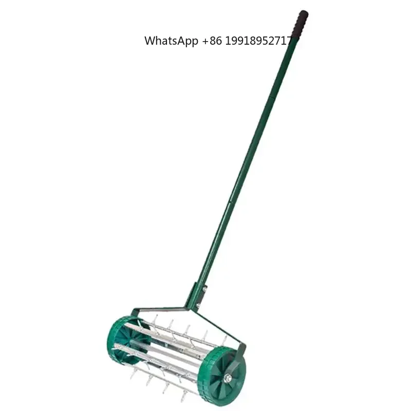 Carbon Steel Lawn Aerator Heavy Duty Manual Lawn Scarifier Detachable Threaded Pipe Lawn Trimmer Waterproof