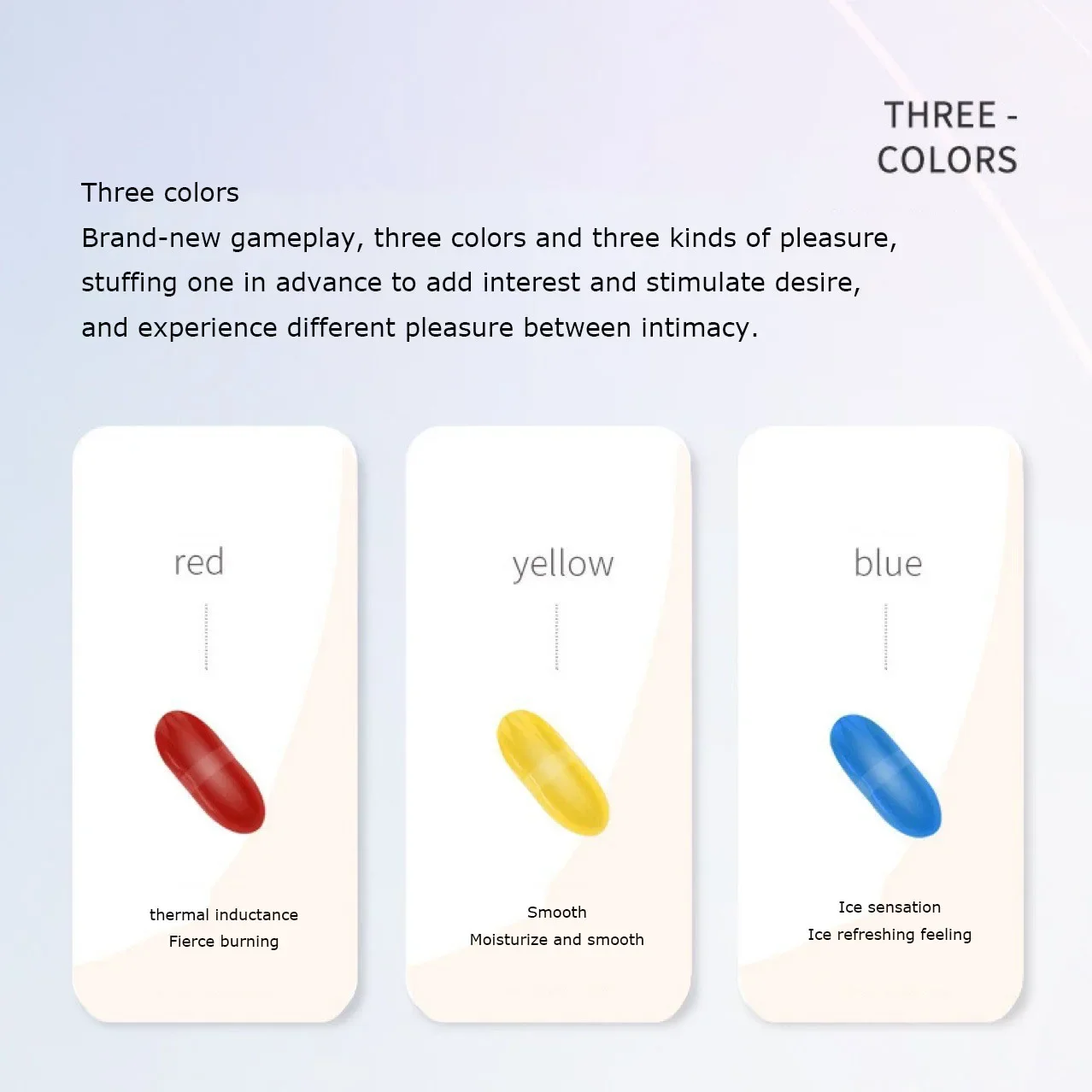Tri-Color Capsule Body Care Lubricant Mild Silicone Oil Moisturizing Portable Personal Care Capsules for Adult Daily Use