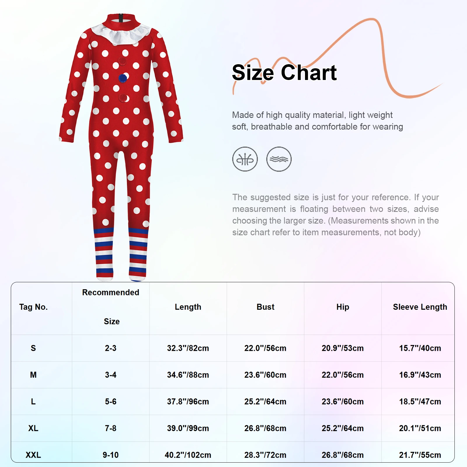 Unisex Jester Costume for Kids Ruffled Collar Long Sleeve Pattern Bodysuit Jumpsuit for Halloween Stage Performance Themed Party