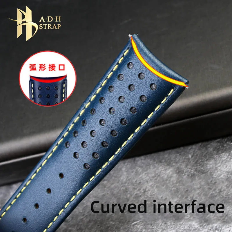 Для Citizen Blue Angel Eco-Drive AT8020 JY8078 Eagle In The Air мужской ремень из натуральной воловьей кожи 22 мм 23 мм Arc