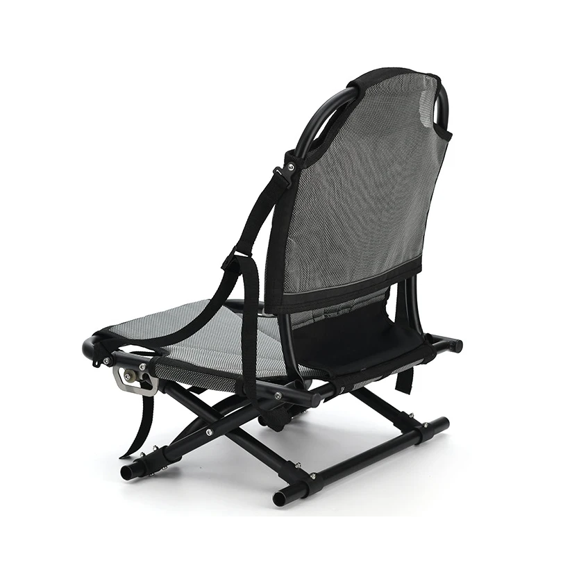 Aluminum frame folding kayak seat with 3-gear lift plastic boat seat for rafting fishing and surfing in canoe chair