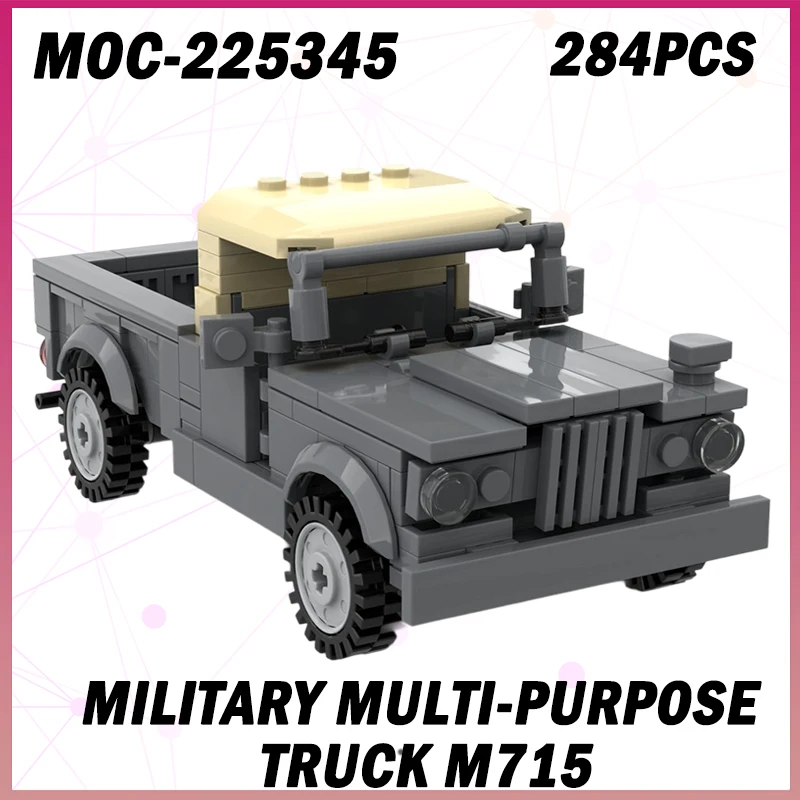 

284 шт. MOC-225345 военный многоцелевой грузовик M715 модель строительного блока набор кирпичей креативные подарки коллекционные предметы