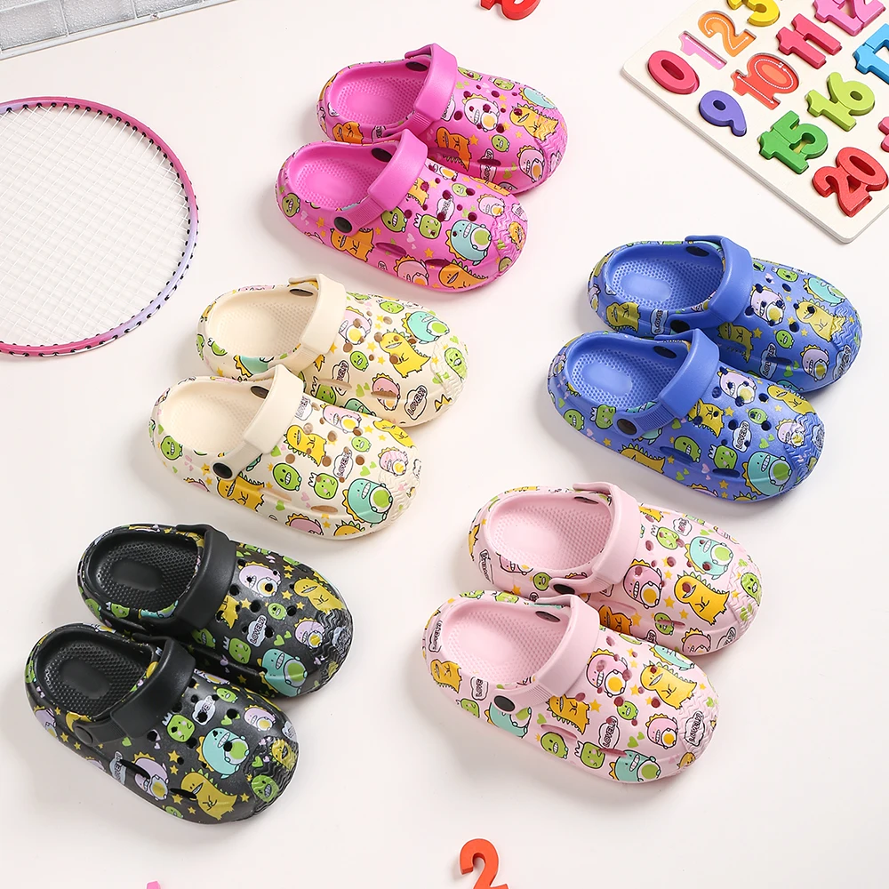 New Children\'s Print Slippers Baby Girls Sandals Non-Slip Clogs Cartoon Cute Infant Girls Sandals Boys Shoes for Beach