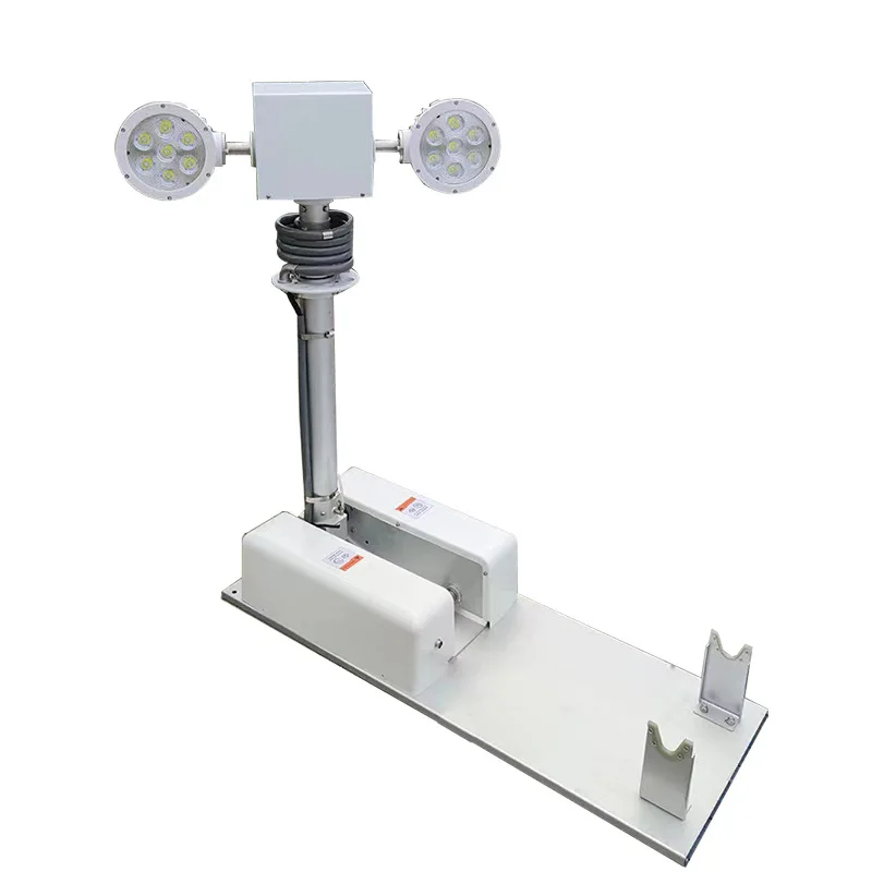 Vehicle mobile lifting equipment, roof folding and lodging crank arm type emergency search work light remote control LED