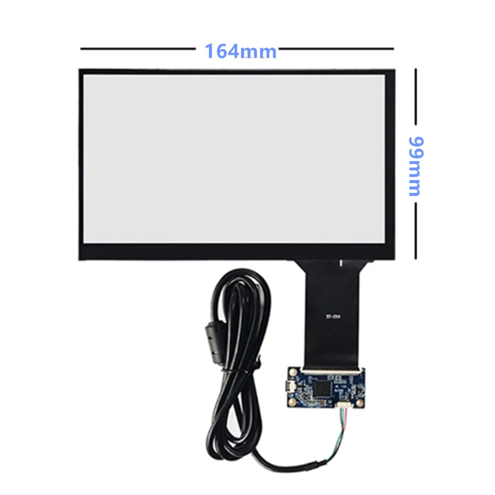 

7-дюймовая емкостная сенсорная панель G+G с USB-конвертером платы драйвера Интерфейс USB Plug and Play