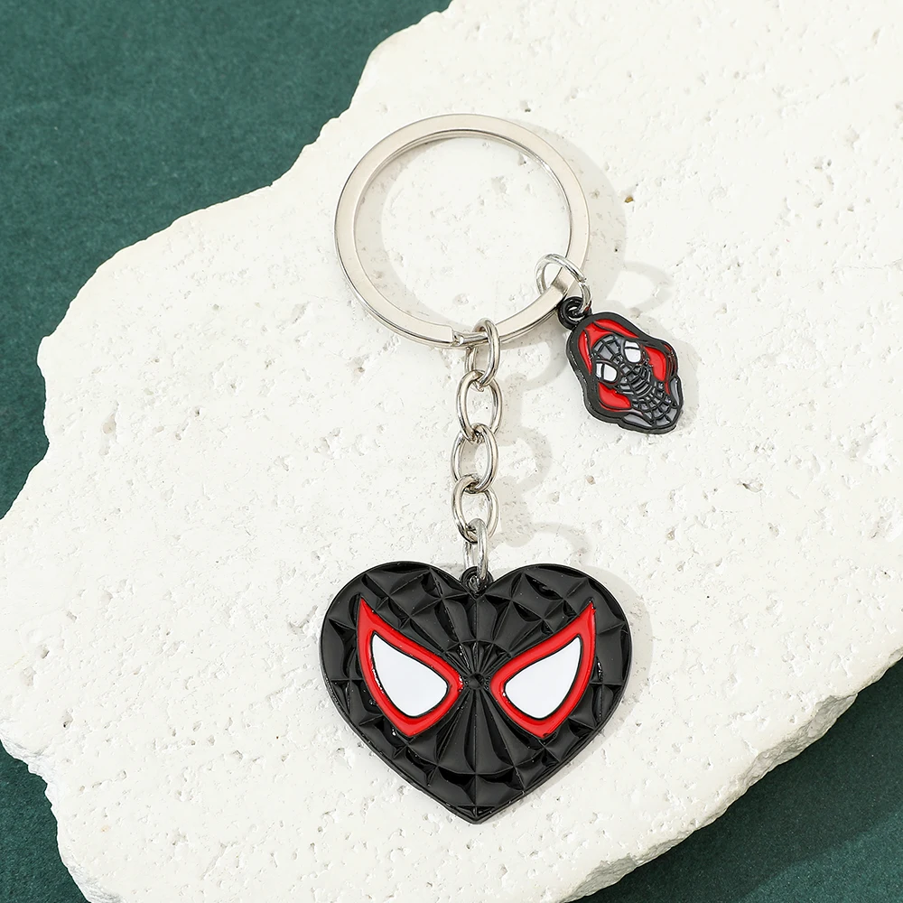 Marvel Spiderman Mask Keyring Superhero Spiderman Keychain Pendant schoolbag Ornament Gifts For Friendsss